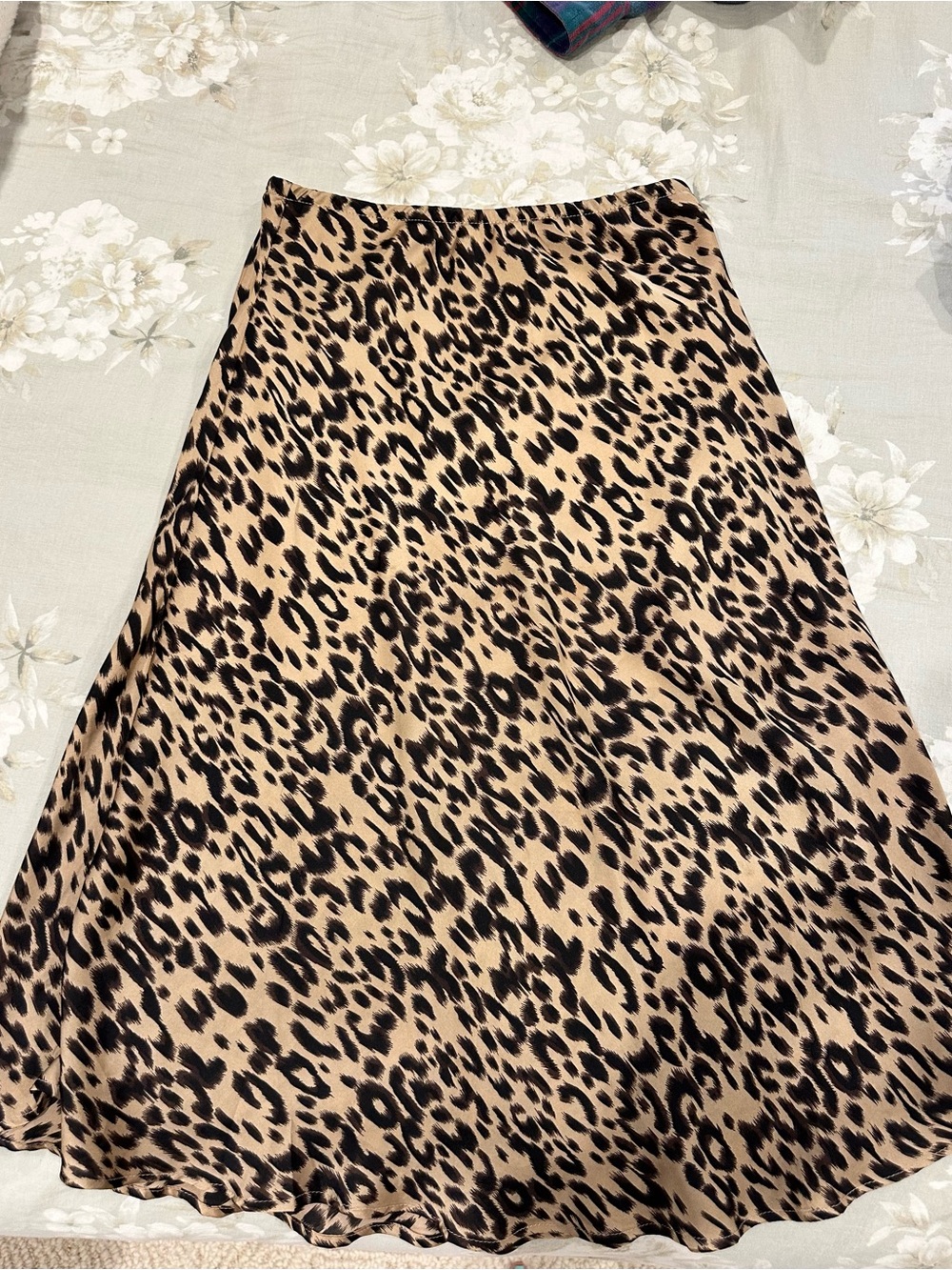 Sienna Sky Leopard Print A-Line Skirt - Beige and Black